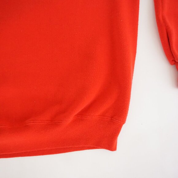 Vintage Jerzees Red Teddy Bear Christmas Sweatshirt Festive Holiday Santa Hat  L - Picture 5 of 10